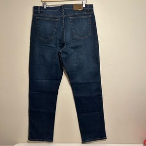 McKenzie Tribe Men Dark‎ Wash Blue Dungaree Straight Jeans 37x34